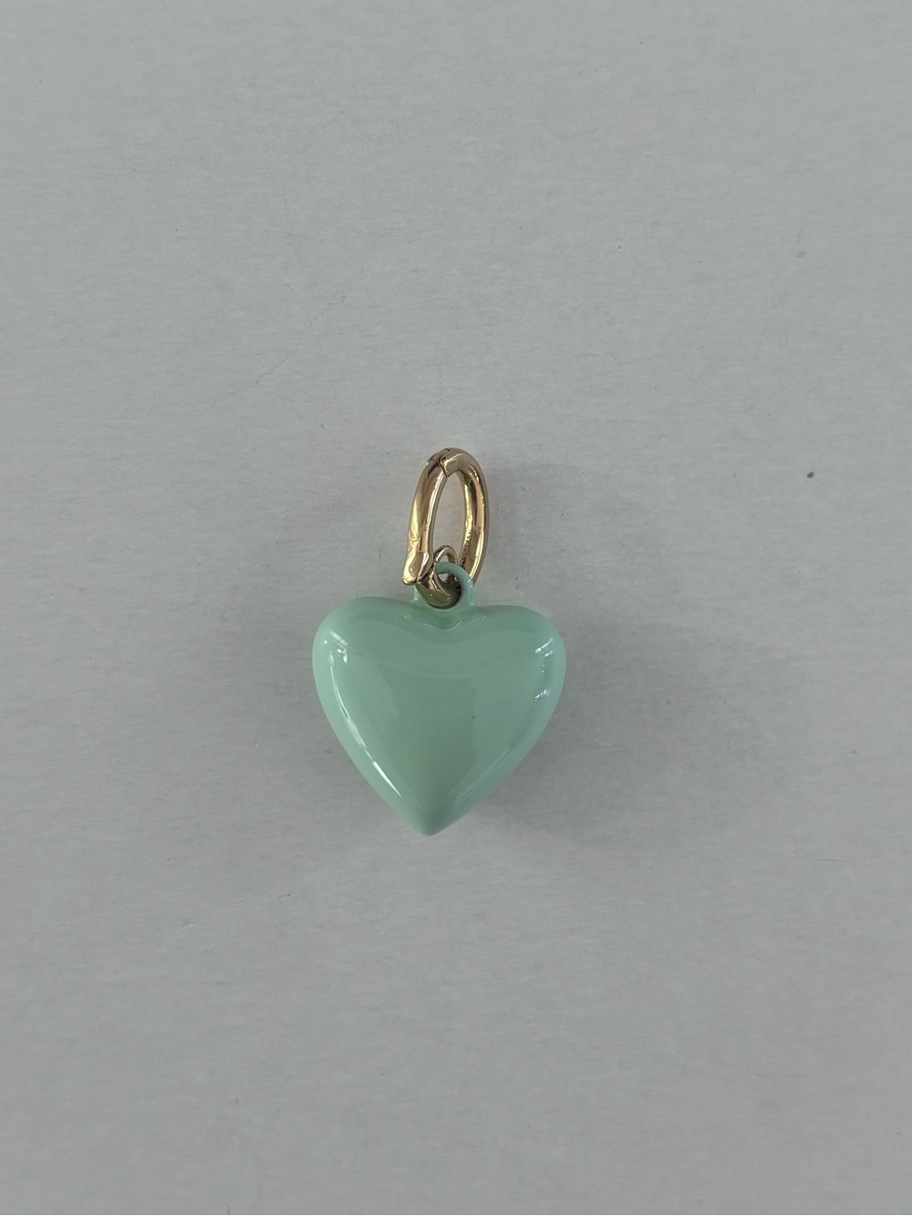 NWOT Roxanne Assoulin The Mini Puffy Heart Charm In Mint Green
